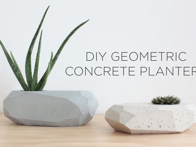 DIY Geometric Concrete Planters