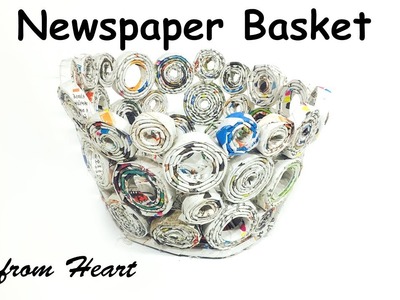 DIY - How to make newspaper basket? Newspaper craft.Best out of waste.