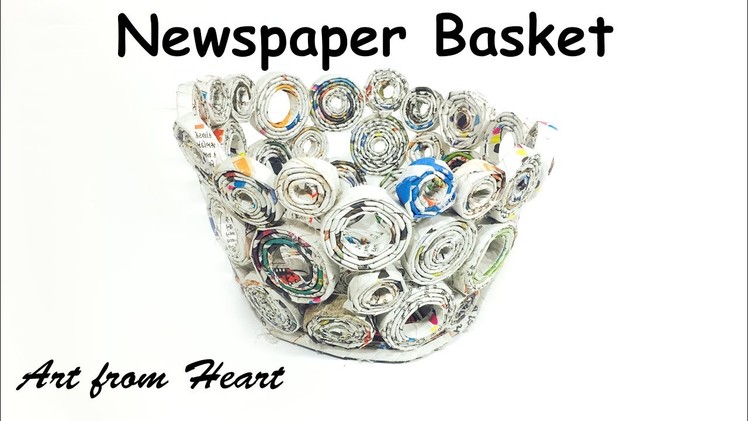 DIY - How to make newspaper basket? Newspaper craft.Best out of waste.