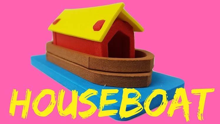 DIY Making of 3D Houseboat | Craft House for Children | PeterPaterTV
