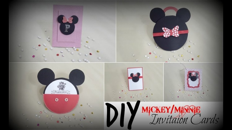 DIY Mickey.Minnie Invitation Cards | Praveen Kaur | DIY  Art and Craft Ideas