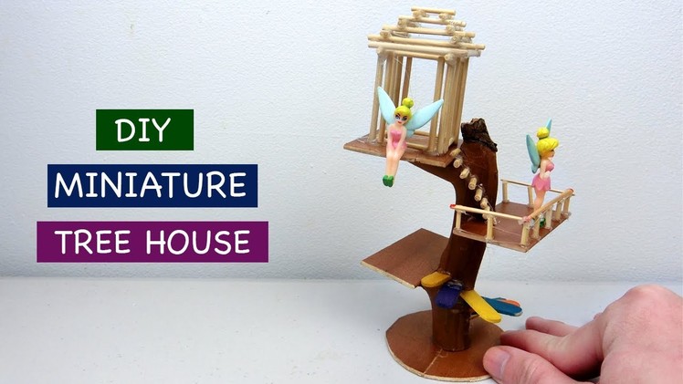 DIY Miniature Tree House for Fairy Garden #2 - Easy Craft ideas