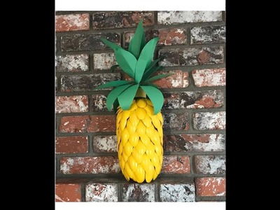 DIY Pineapple Craft Made With Plastic Spoons