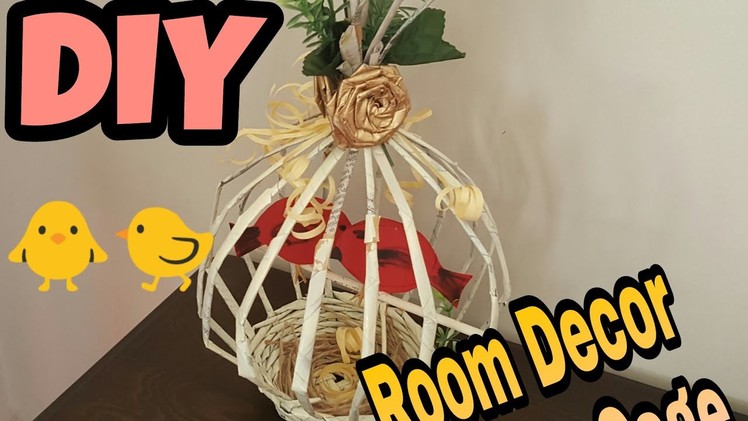 DIY - Room Decor craft idea???? Birdies Cage out of newspaper????????