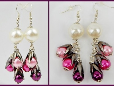 DIY | Tropfen Perlen Ohrringe | Schmuck basteln | Beaded teardrop earrings | beadwork jewelry
