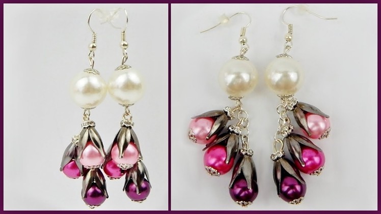 DIY | Tropfen Perlen Ohrringe | Schmuck basteln | Beaded teardrop earrings | beadwork jewelry