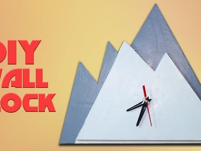 Diy wall clock in mountain shape | Cardboard Clock Craft for kids | Room Decor Ideas