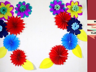 DIY : Wall Hanging Craft Ideas Using Colourful Paper.Wall hanging simple tutorial.For wedding decor