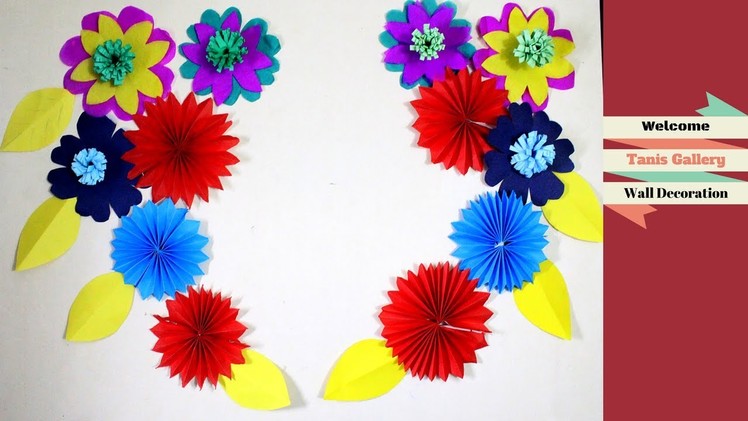 DIY : Wall Hanging Craft Ideas Using Colourful Paper.Wall hanging simple tutorial.For wedding decor