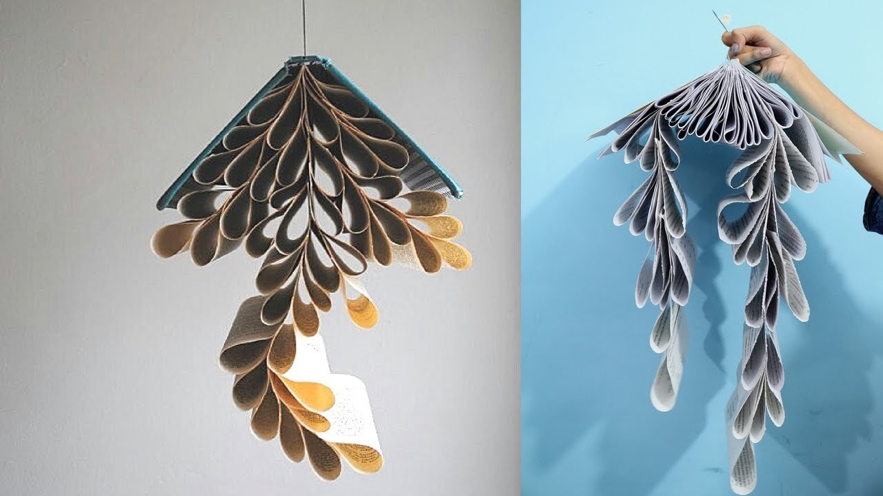 DIY wall hanging Craft Ideas using paper, Decorating Ideas For Living