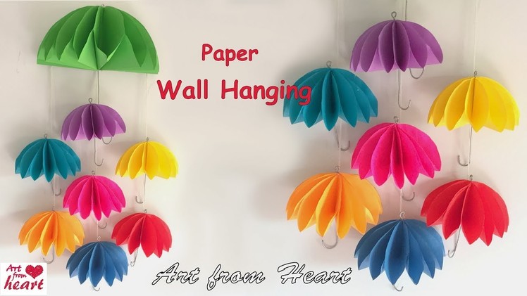 DIY - Wall Hanging from paper. paper craft. cardboard craft. home decoration ideas.