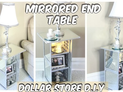 DOLLAR TREE MIRRORED END TABLE TUTORIAL