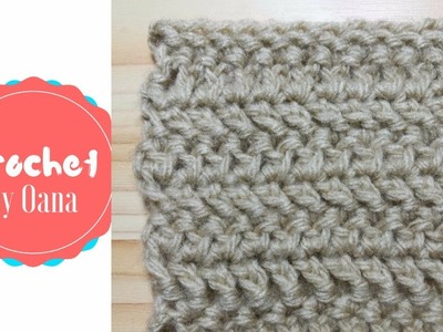 Double and half double crochet herringbone