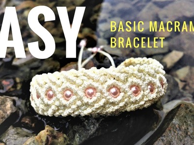 Easy DIY Macrame Bracelet with basic knot - The basic macrame armband - tutorial by Tita