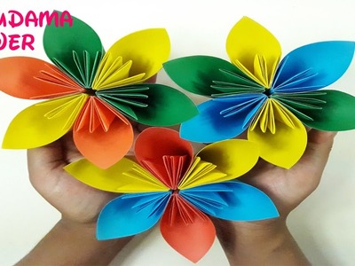 Easy Origami Kusudama Paper Flower tutorial-3D Origami Flower-How to make a Kusudama Paper Flower