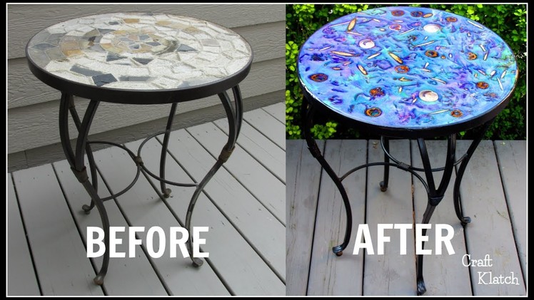 Glam Resin Table Makeover ~ Garbage to Gorgeous® Episode #17 ~ Craft Klatch ~ DIY