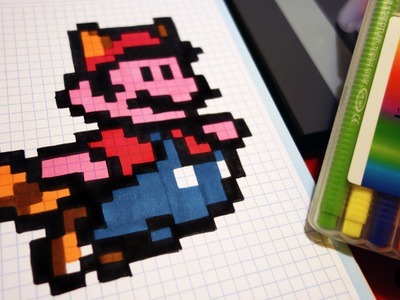 Handmade Pixel Art - How To Draw Super Mario Bros #pixelart