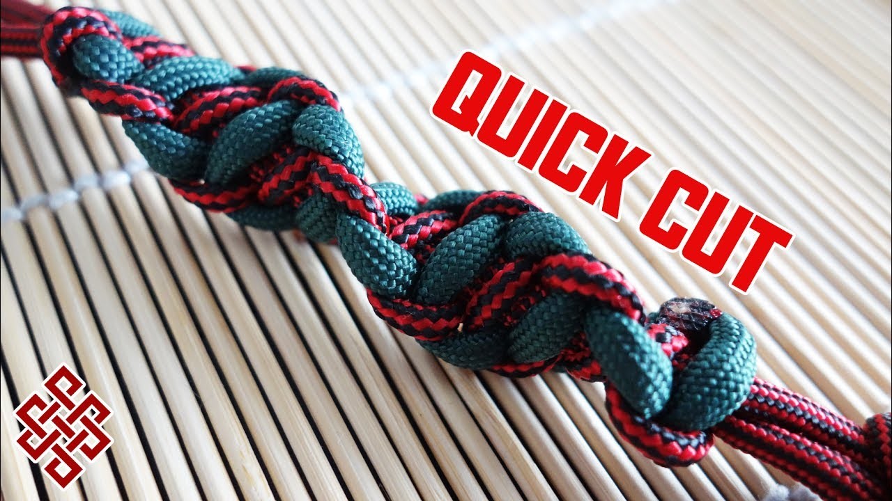 Knot, Helix Knot Paracord Lanyard Tutorial Quick Cut, How to Tie a KBK Bar Paracord Bracelet without