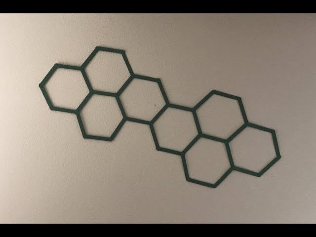 Hexagon Popsicle Stick Wall Hanging Art - DIY Craft