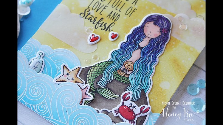 Honey Bee Stamps | Create A Mermaid Scene Card