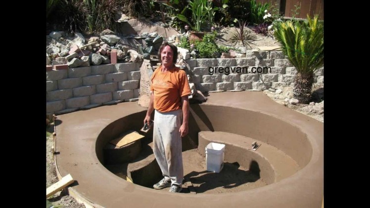 How To Build Backyard Concrete Pond or Pool - Part Six Finishing Project