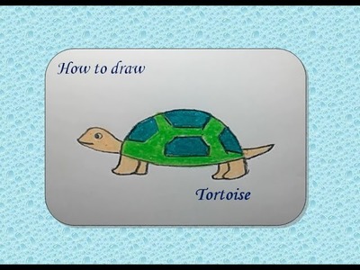 How to draw Simple Tortoise for kids. Art And Craft Point.