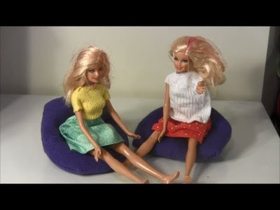 How to Make A Barbie Doll Bean Bag Chair (Dollar Store Craft)