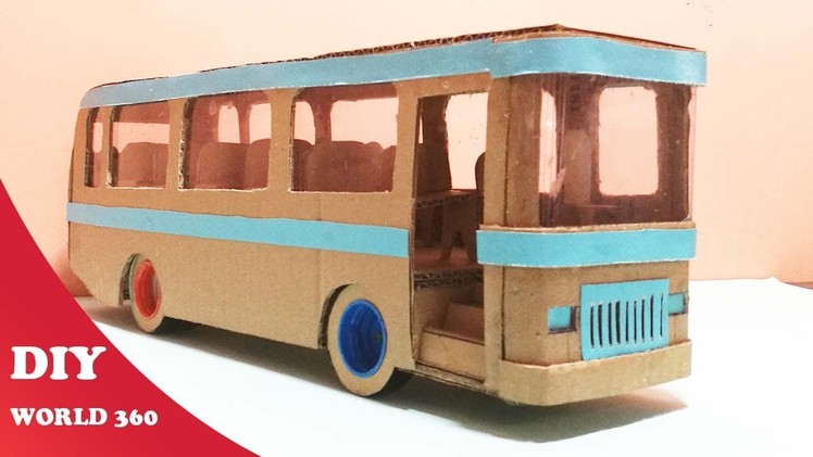 How to make a bus  -DIY cardboard craft