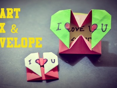 How to make a Heart Box & Envelope::Easy Origami  |Paper Craft |