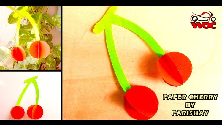 How to Make a Paper Cherry - Paper Cherry Craft for Kids
