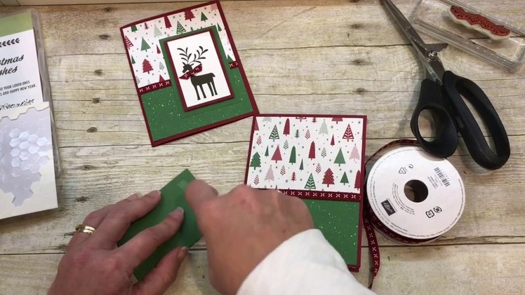 How to make a simple Christmas Card with Stampin Up's Merry Mistletoe Stamp Set