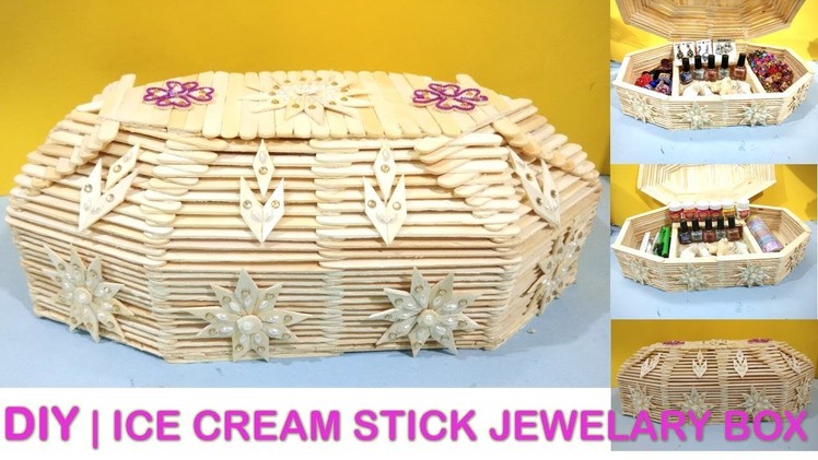 How to make beautiful Jewelry box || diy Crafts || ice cream stick craft