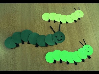 How to make Caterpillar very easily ~ Kids Craft ~ 'C' for Caterpillar ~  DIY ~ Tutorial . 