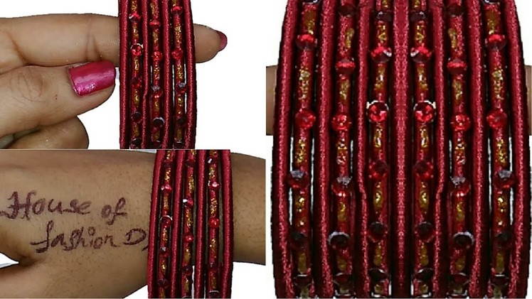 How To Make Designer Silk Thread Bangles At Home (Very Simple&Beautiful)