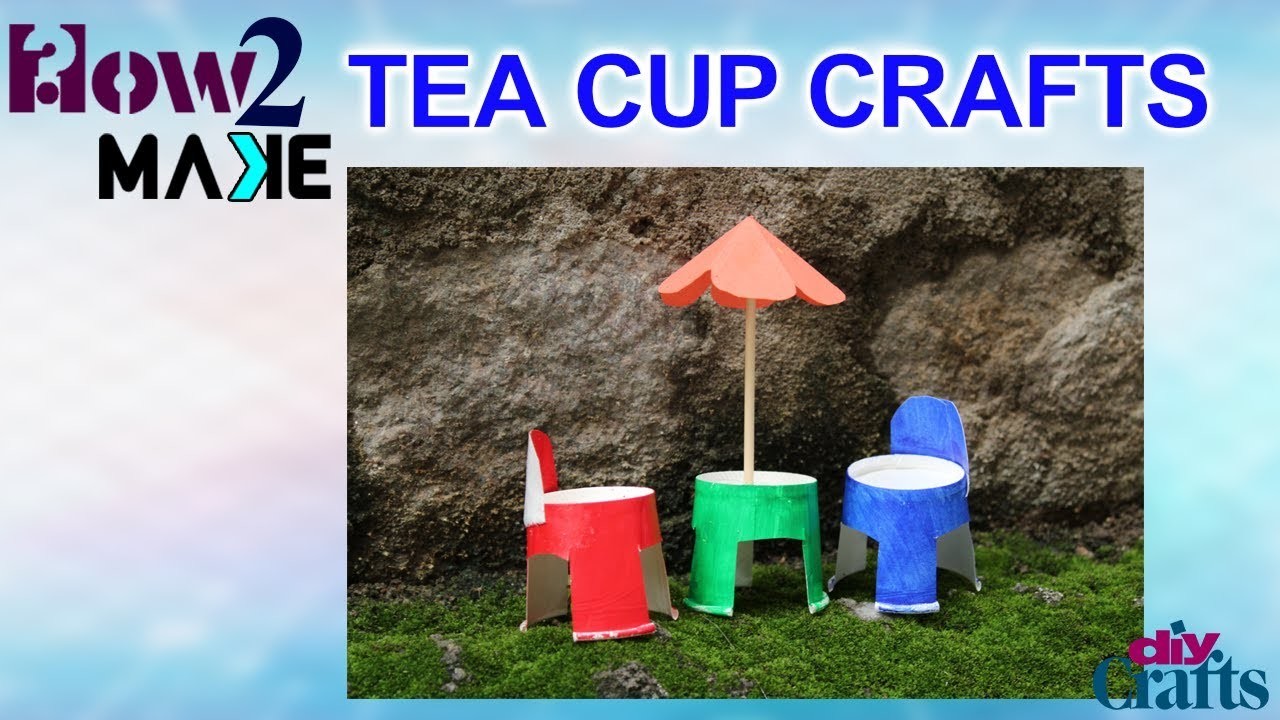 How to make Disposable Tea Cups Craft with used cups || Diy Crafts