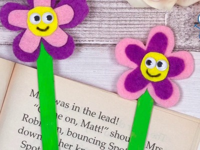 How To Make Flower Bookmarks From Craft Sticks