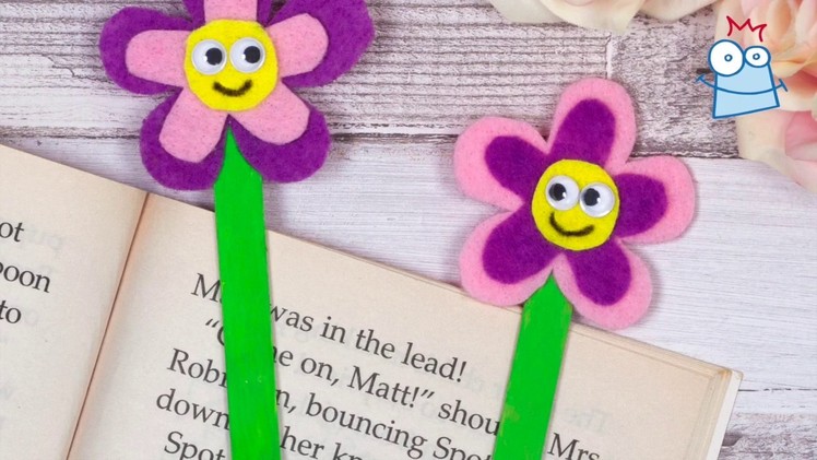 How To Make Flower Bookmarks From Craft Sticks
