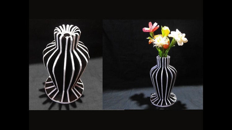 How To Make Flower Vase With Newspaper and Cardboard . DIY Flower Vase. Best Out Of Waste