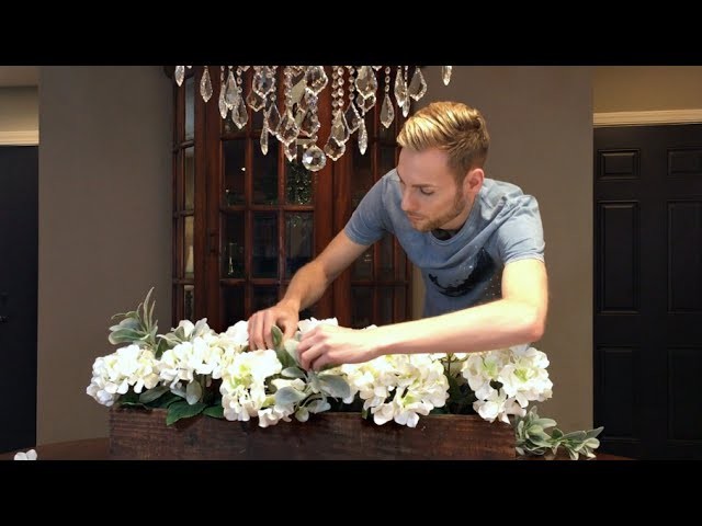 Hydrangea Floral Arrangement - DIY Elegant Rustic Centerpiece - Summer Decorating