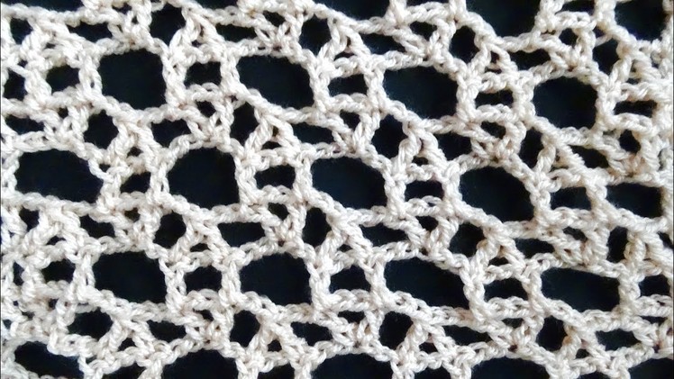 Lacy Circles Crochet Stitch - Right Handed Crochet Tutorial