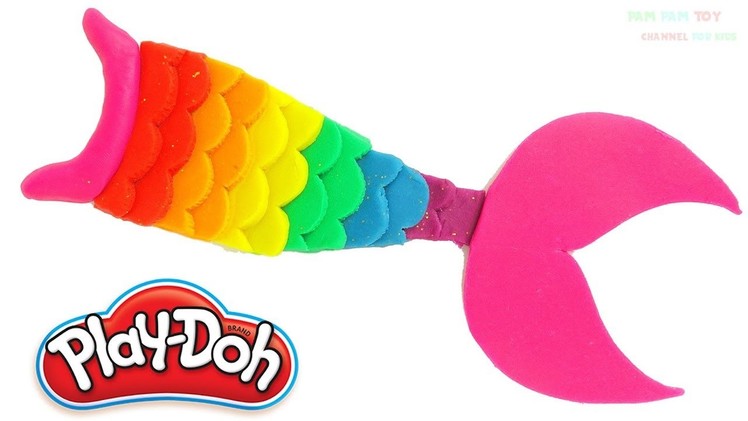 Learn Colors Play Doh Making Rainbow Mermaid Tail - art and craft for Kids