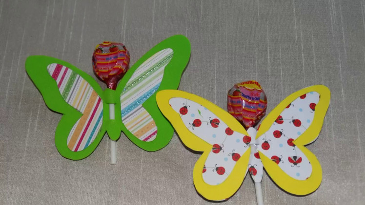 Lollipop craft-DIY lollipop butterfly.How to make tutorial.