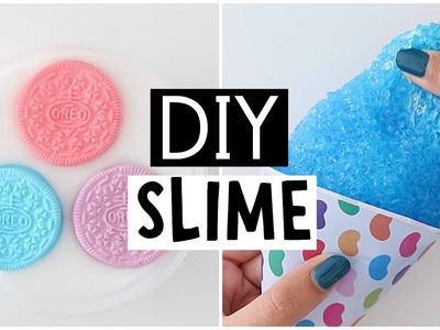 MAKING 4 AMAZING DIY SLIMES - Satisfying NO GLUE Slime Recipes!