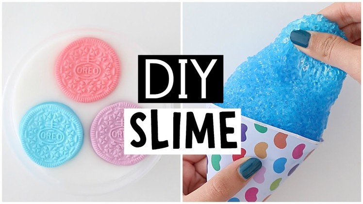 MAKING 4 AMAZING DIY SLIMES - Satisfying NO GLUE Slime Recipes!