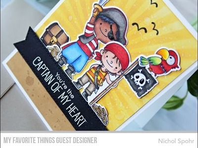 MFT Stamps | Party Like A Pirate Scene Card