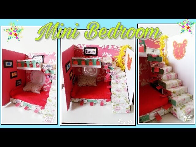 Mini Bedroom Tutorial. Best out of waste. Match Box craft