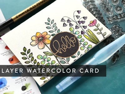One Layer Watercolor Card