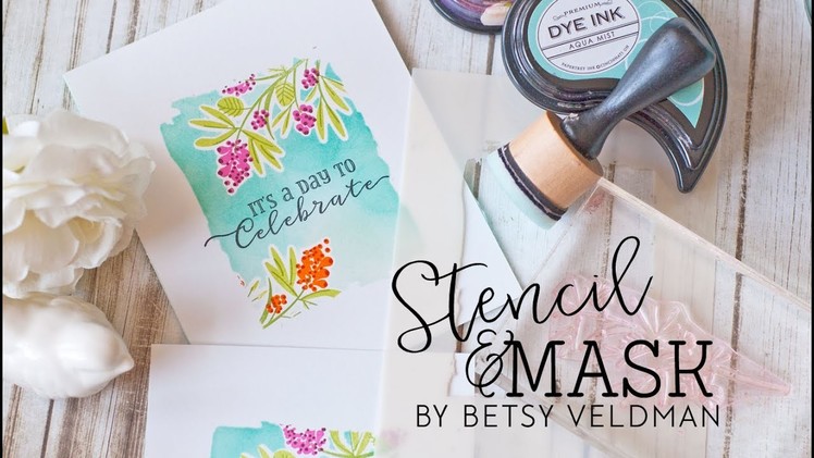 Papertrey Ink Make It Monday #290:  Combining Stenciling and Masking