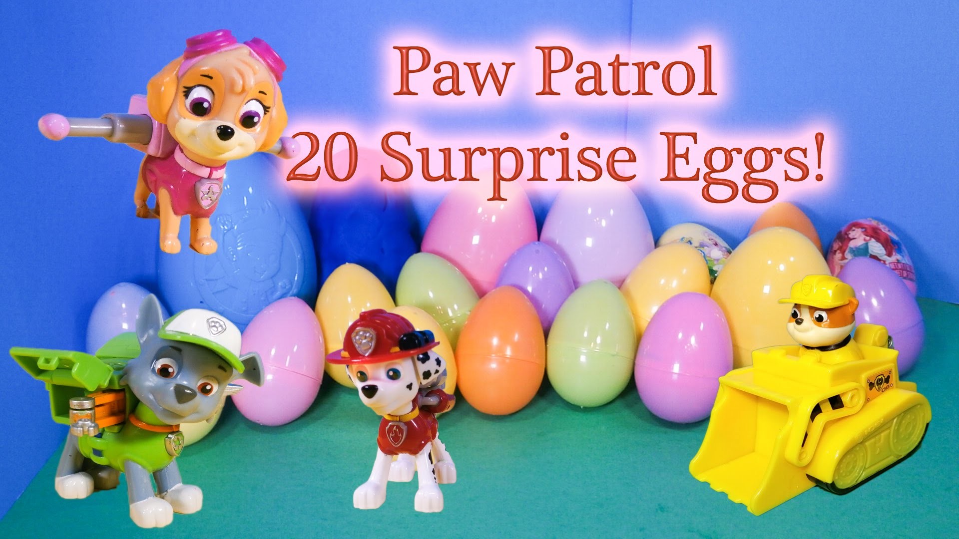 PAW PATROL 20 Eggs Paw Surprise Eggs Candy Toys Video