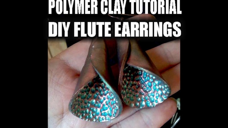 Polymer clay tutorial - DIY flute earrings